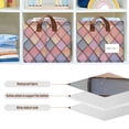 thumbnail image 4 of Yayeee Foldable Storage Basket for Shelves with Handles Waterproof Cloth Bins, Pink Shimmering Pattern, 4 of 7
