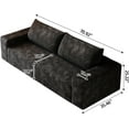 thumbnail image 2 of 71" 3 Seater Sofa, Comfy Deep Seat Couches with Memory Foam Cloud Chair with Pillows, Modern Small with Couch Corduroy Fabric for Living Room, Bedroom, Apartment, Home Office, No Assembly, Black, 2 of 8