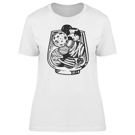 Surreal Fantasy Planets In Glass T-Shirt Women -Image by Shutterstock, Female Medium