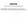 thumbnail image 2 of Kugel Front Rear Wheel Bearing & Hub Assembly Kit for Car 2014-2018 Mazda 3 Sport Vehicles Manufactured In Japan - Left Right Side (Driver Passenger) K70-101460, 2 of 11