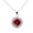 Red Ruby, variant on Cate & Chloe Mariah 18k Yellow Gold Plated Halo Pendant Necklace with Simulated Diamonds for Women