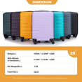 20" Carryon Luggage ABS Hardshell Travel Suitcase Lightweight Luggage