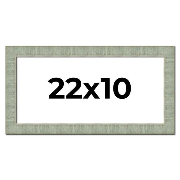 22x10 Frame Green Desert Pear Solid Wood Picture Frame | 1.625 Inch Moulding Width | Interior Frame