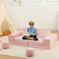 thumbnail image 2 of Yeshouse Sofá infantil modular de 12 piezas, sofá de juego plegable con pelotas y túnel, convertible y de espuma suave, ideal para sala de juegos, juegos, dormir y creatividad, 2 of 8