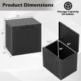thumbnail image 5 of Resenkos Waterproof Patio Storage Container with Lockable Top, 25 Gallon Wicker Pattern Deck Box for Cushions Tools and Pool Accessories, Black, 5 of 7