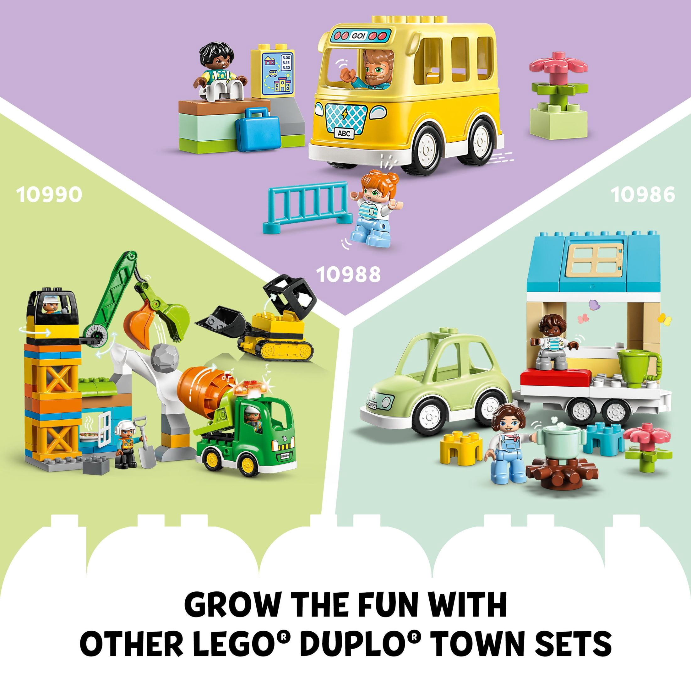 LEGO DUPLO Town Recycling Truck 10987 Building Toy Set, Learn through Play with this STEM Creative Birthday Gift for Toddlers, Boys, Girls Ages 2+, Comes with 3 Sorting Bins for Recycling