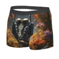 thumbnail image 2 of Balery Romantic Flower Astronaut Couple Men's Boxer Briefs, Soft and Breathable Cotton Underwear with nylon Waistband-Large, 2 of 9