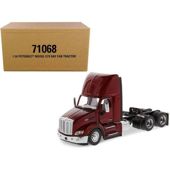 Peterbilt 579 Day Cab Truck Tractor Legendary Red Transport Series 1/50 Diecast Model by Diecast Masters