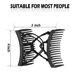 thumbnail image 3 of 4 Pieces Stretchy Double Comb Hair Clip Adjustable Elastic Hair Comb No Crease Hair Pins Hair Accessories for Women Curly Thick Wavy Hair Ponytail (Bl, 3 of 5
