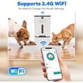 thumbnail image 4 of Dual Automatic  Feeder for 2 Cats, 7L WiFi   Dispenser with  App Control, Programmable Feeding Schedule for Multiple Pets, Stainless Steel Double Bowls, Detachable for Easy Clean, 4 of 6