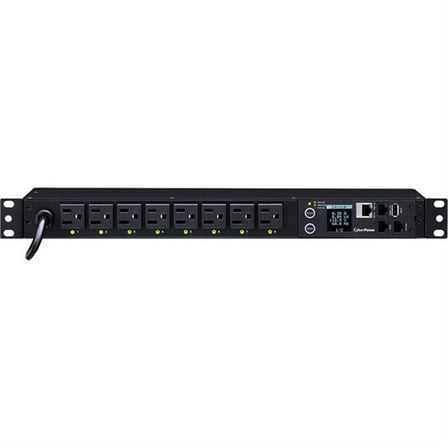 USA  12 ft. 100-120 V Switched Metered-by-Outlet PDU, 15A, 8 Outlets - 5-15R, 1U Rackmount