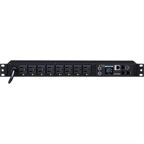 USA  12 ft. 100-120 V Switched Metered-by-Outlet PDU, 15A, 8 Outlets - 5-15R, 1U Rackmount