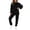 Black, variant on Lounge Sets for Women 2 Piece Travel Vacation Outfits Fall Sweatsuit Tracksuit Dark Blue XXL