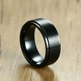 thumbnail image 6 of 8MM Silver/Black Matte Finished Spinner Band Men's Stainless Steel Ring Sz 8-12, 6 of 7