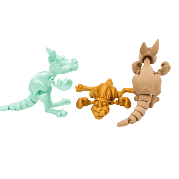 Clever Contraption Jumbo Fidget Boxing Kangaroo – Flexible Articulating Novelty for Teens & Adults