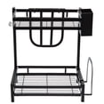 thumbnail image 2 of Spice Rack Organizer for Countertop, 2-Tier Metal Spice Organizer Standing Rack Shelf Storage Holder with Shelf Liner for Kitchen Cabinet Pantry Bathroom Office, Black, 2 of 8