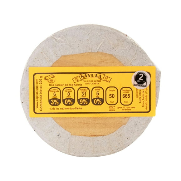 Cajeta Artesanal Sayula Lugo Redonda de Madera Chica 120 g SAYULA Cajetas Sayula Cajeta Sayula de Madera 120 g