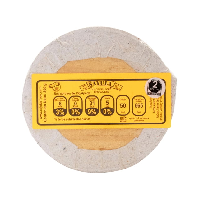Cajeta Artesanal Sayula Lugo Redonda de Madera Chica 120 g SAYULA Cajetas Sayula Cajeta Sayula de Madera 120 g