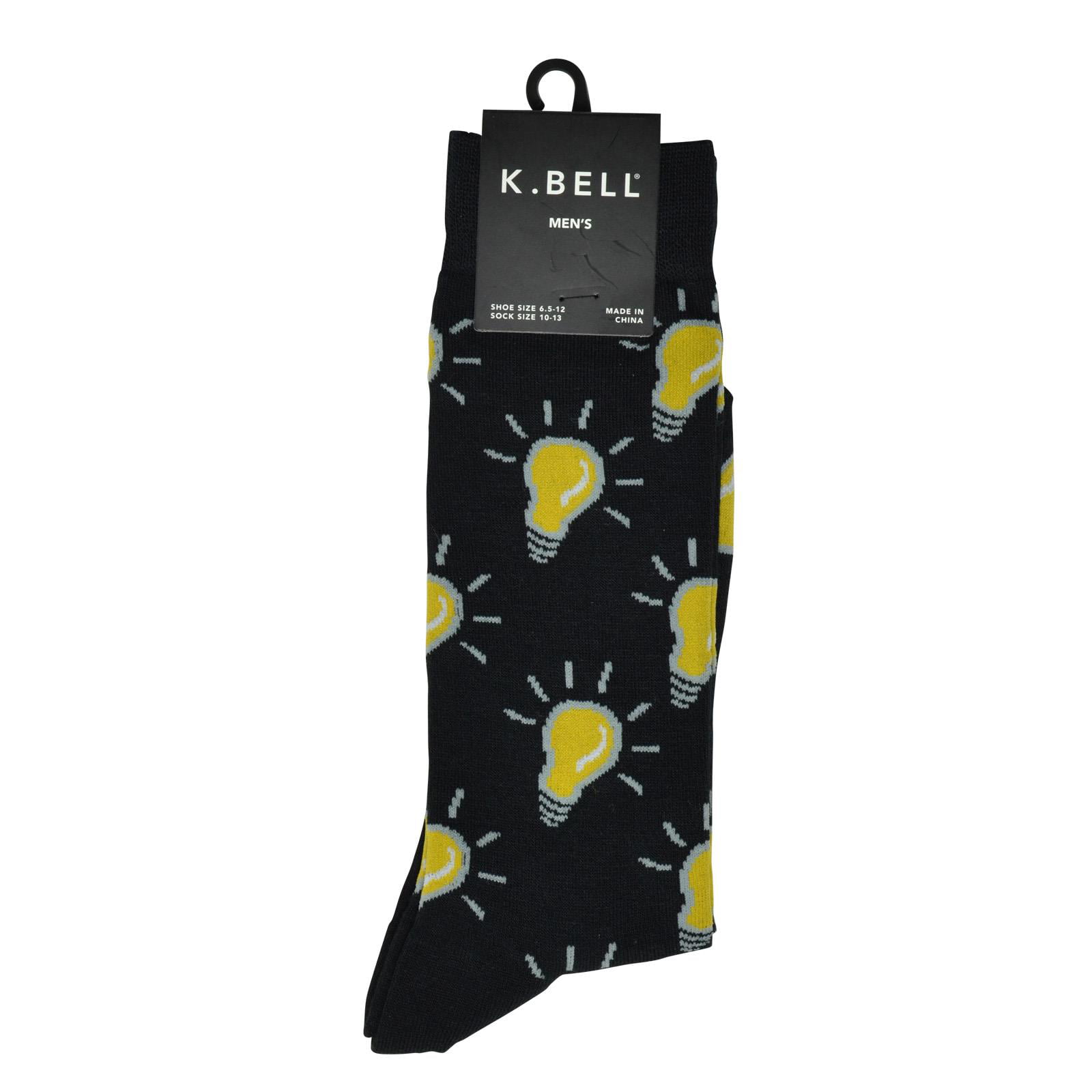 K Bell Kurb Socks Crew Socks Dogs New Men's Size 9-12 Fashion Socks 