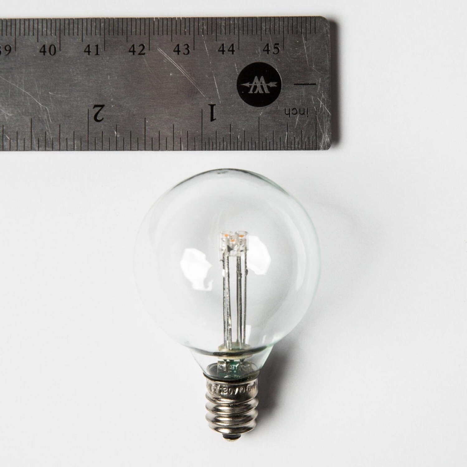 (Box of 25) G40 LED Clear C7 (E12) Base Light Bulbs