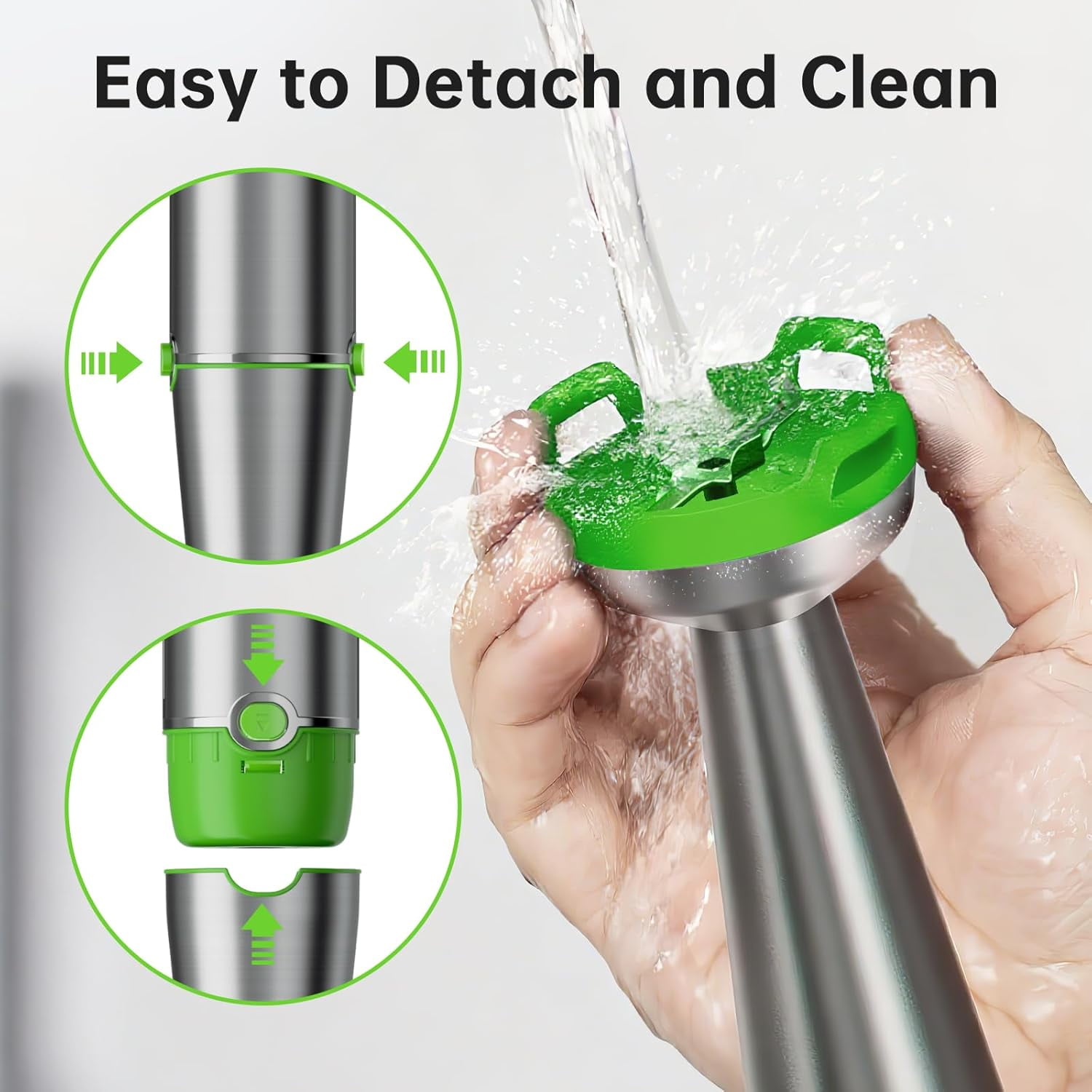 1100W 5-in-1 Handheld Immersion Blender, Variable Speed Corded Stick Blender with Chopper Whisk and Frother