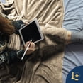 thumbnail image 2 of Cobija Queen, Frazada Ultra Suave, 100% Microfibra de Poliéster, Premium (Beige) Laila Comfort., 2 of 8