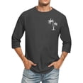 thumbnail image 1 of Blusas y camisas de manga larga con cuello redondo para hombre, blusa informal con cuello redondo y manga corta, blusa estampada de poliéster para hombre., 1 of 4