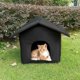 thumbnail image 1 of Maison d'extérieur pour chats résistante aux intempéries, Maison d'intérieur pour chiens, Tente pour chats pliable et résistante aux intempéries, Toile Oxford chaude pour l'hiver, M, 1 of 5