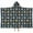 Dark Blue Sun-1, variant on Black White Moon Eye Star Geometry Pattern Hooded Bath Towel,50"x30" for Ages 3 To 12 Kids, Quick Dry Lightweight Soft Microfiber Hood Beach Towel Cover Up for Kids