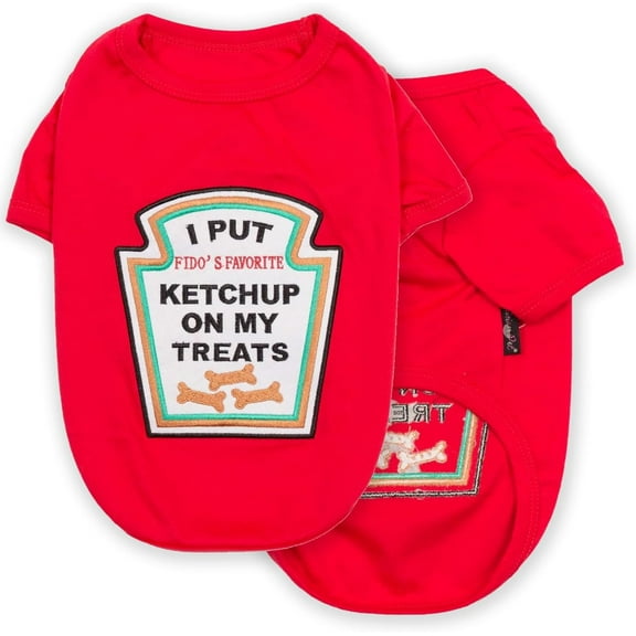 Parisian Pet Dog Halloween Costume - Ketchup Licker Dog Costumes Shirt - Dog Costume - Dog Costumes for Large Dogs - S