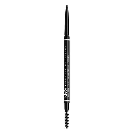 NYX Professional Makeup Micro Brow Pencil, Black (Best Brow Powder For Black Brows)