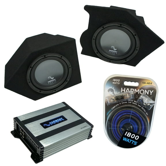 93-02 Chevy Camaro Coupe Rear Pocket Harmony R104 Dual 10" Sub Box & HA-A400.1