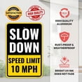 thumbnail image 3 of 10 Mph Speed Limit Sign, 18 x 12 Inches - Aluminum - 10Mph Slow Down Safety Signs For Neighborhoods Street, 3 of 3