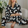 thumbnail image 4 of Wukai Cool Gamepad Print Women's Pajama Set - Soft Long Sleeve Sleepwear for Comfort and Style-Large, 4 of 9