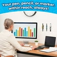 thumbnail image 3 of 12Pcs Adhesive Silicone Pen Pencil Holder Fit Pen Pencil Diameter 7mm-9mm, 3 of 11