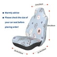 thumbnail image 3 of Wukai Blue Butterfly Full Set Car Seat Covers with Soft Padding Universal Auto Front Seats Protector and Cushion Mat, 3 of 5