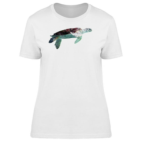 Beautiful Abstract Sea Turtle Tee Women's -Image by Shutterstock