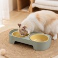 thumbnail image 4 of Double Bowl Pet Feeder 350ml Each Stays in Place for Cats and Small Dogs, Tilted Height Neck Care Removable Bowls, Stable Easy Clean Daily Feeding Station Indoor Gift, 4 of 7