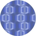 thumbnail image 1 of Ahgly Tapis Rond Lavable en Machine Intérieur Transitionnel Bleu Ciel, 4 Pieds Rond, 1 of 7