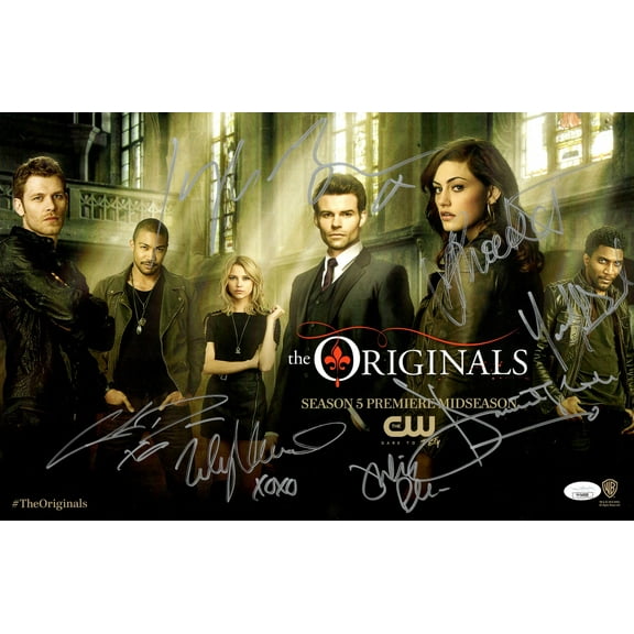 The Originals Cast Autographed 11X17 Poster 7 Sigs Tonkin Gillies JSA YY54008
