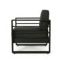 Outdoor Single Leisure Seat Chair, Acacia Wood Frame Relaxing Seat for Patio Garden, Teak and Beige