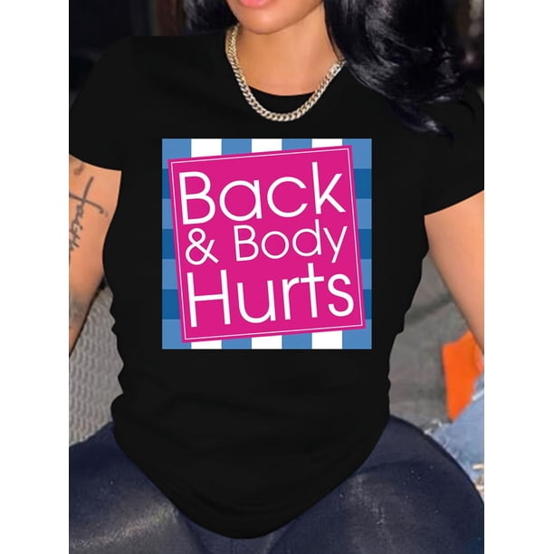 Camiseta de cuello redondo con estampado de cuadros y letras, informal, de manga corta para primavera y verano, para mujer, para adultos, hombres, mujeres, adolescentes, jóvenes, deportiva e informal.