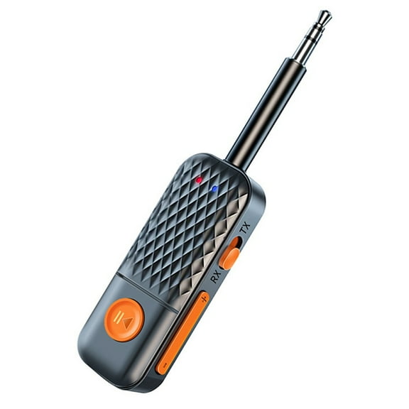 Bluetooth 5.4 Audio Transmitter Receiver 3.5MM AUX Hifi Stereo Music Adapter with Mic for Car Airplane TV PC Headphone,1 x Transmitter Receiver,Black