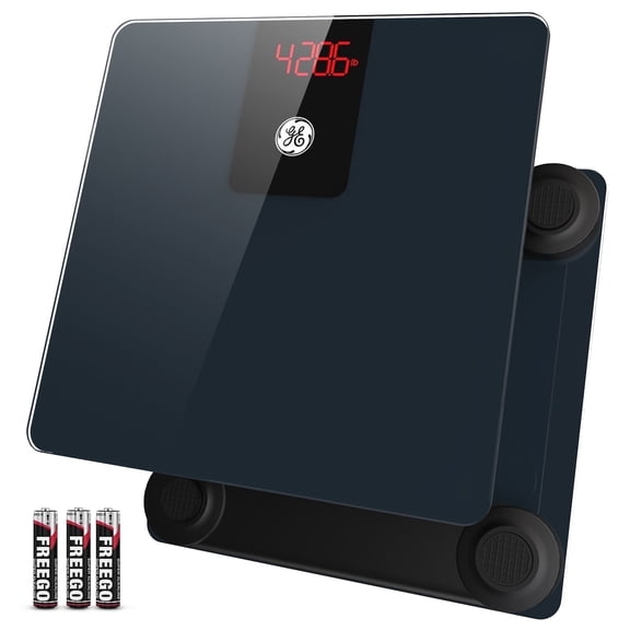 GE Digital Body Weight Scale Smart Scale - Tracks Weight & BMI, 496 lb Capacity, Black