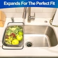 thumbnail image 6 of Stainless Steel Colander Expandable Fine Mesh Strainer 6 Quart – Sink Fitting for Pasta & Vegetable Rinse, 6 of 9