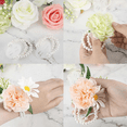 thumbnail image 3 of 64Pcs Elastic Pearl Wrist Bands Corsage Accessories Wedding Wrist DIY Decor for Wedding Beach, 3 of 6