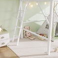 thumbnail image 3 of Leumius Full Size Loft Bed with Ladder and Storage Shelves,Metal High Loft Bed for Bedroom,White, 3 of 14