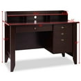 thumbnail image 2 of Pemberly Row Computer Desk PC Laptop Writing Table Workstation Brown, 2 of 6