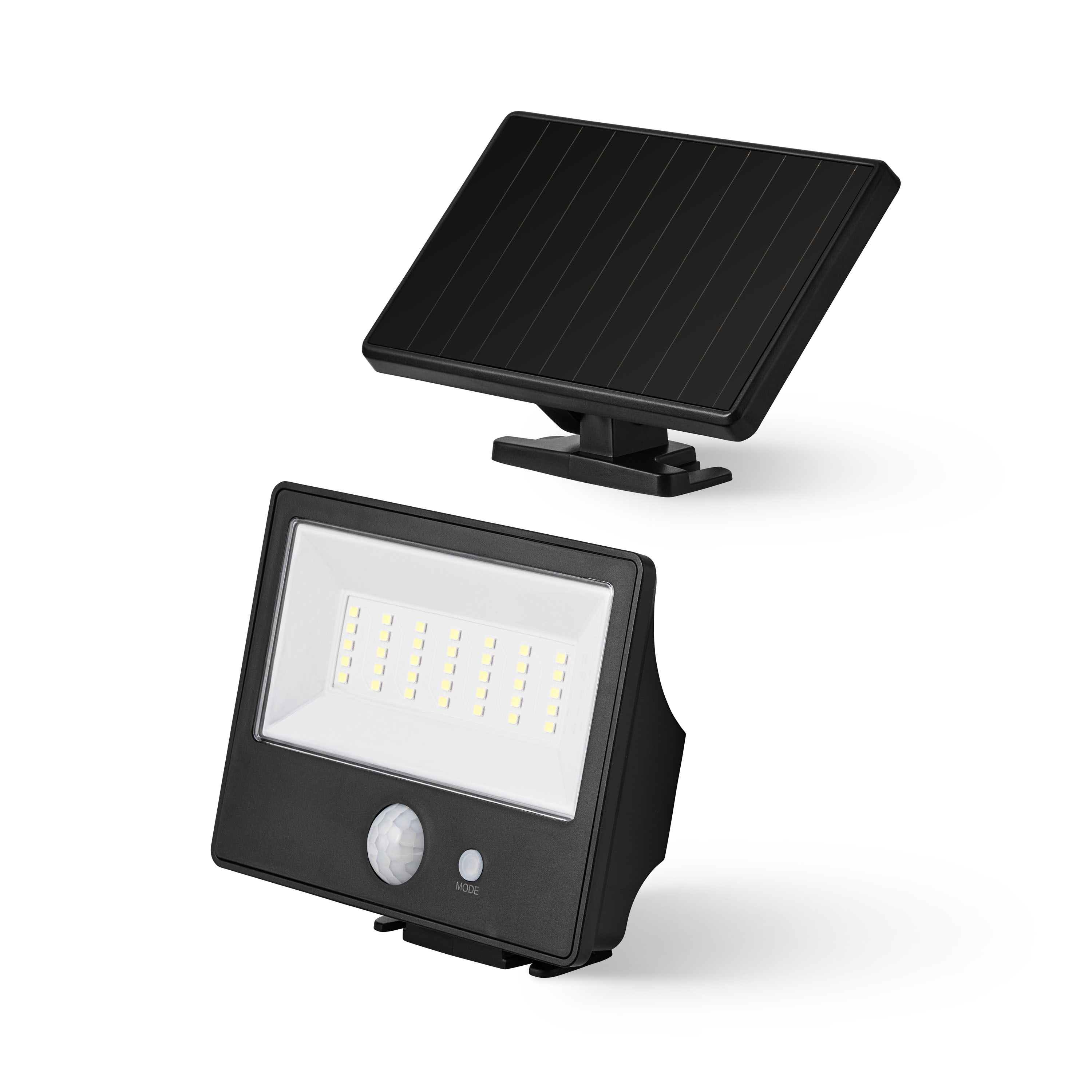Hyper Tough 800 Lumen Solar Motion Security Flood Light, Black photo 1