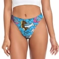 thumbnail image 1 of Fotbe Sharks Summer Tanga Sin Costuras para Mujer con Estampado – Panties Invisibles, Transpirables y Cómodos para Uso Diario-Medium, 1 of 6